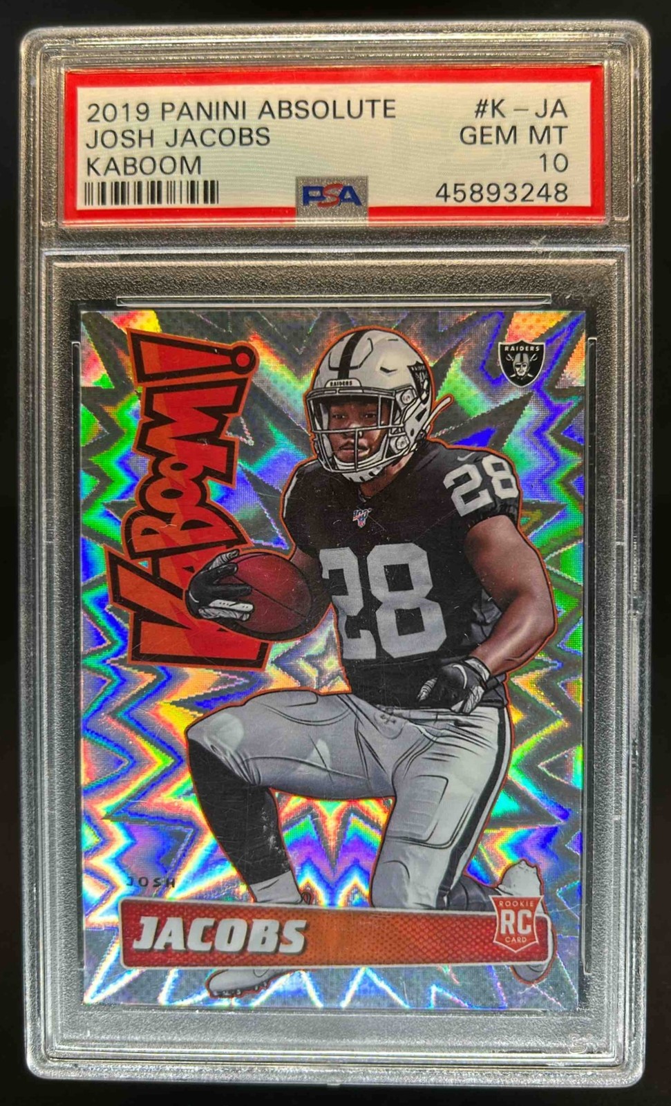 Josh Jacobs Panini Absolute Kaboom! #KJA Base