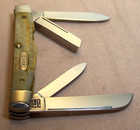1993~CASE XX~MCMXCIII~SC64052~SECOND CUT BONE 4 BLADE MED. CONGRESS POCKET KNIFE — photo 5