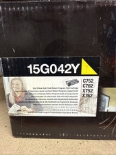Image of Lexmark 15G042Y Yellow Toner Cartridge - Original, 15,000 Pages for C752/C762