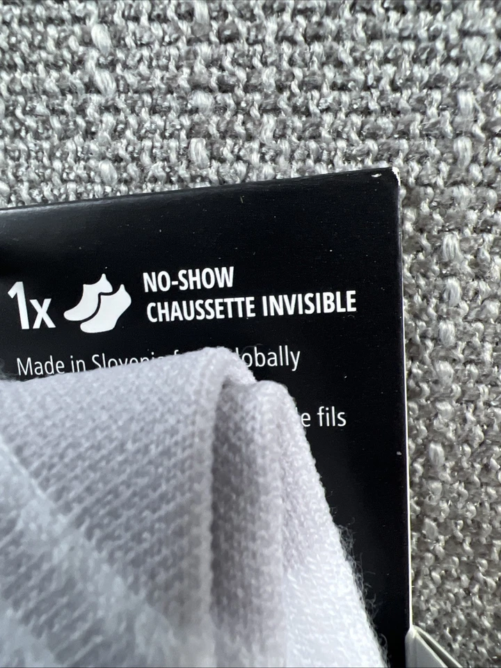 Calcetines para correr Balega XL ocultos cómodos suela amortiguadores zapatos blancos talla 12-14 Foto 3 de 4