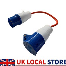 Reverse Polarity Adapter Mains Hook Up 16A Reversed Caravan Camping Outdoors