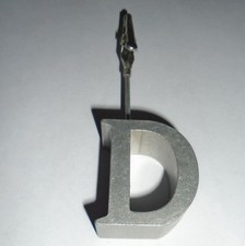 4" Brushed Metal Letter D Photo Display Barn Country Industrial Farmhouse 3D