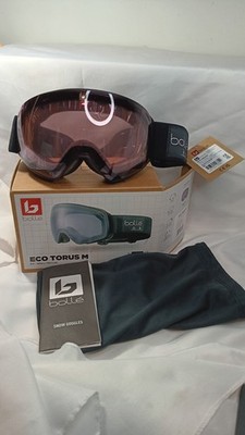 Bolle Eco Torus M Snow Goggles Small/Medium Black Frame Pink Tint Lens New w Box