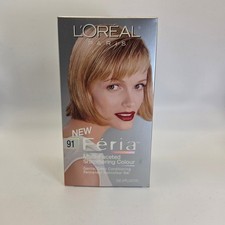 L  Oreal Feria 91 Champagne Cocktail Light Beige Blonde Hair Color NOS