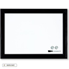 Quartet Magnetic Dry Erase Board 17x23 Whiteboard Black Frame