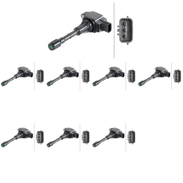 8 x Bobina d'accensione HELLA per INFIRivettoI, NISSAN 370Z, EX, FX, G, M, M37,