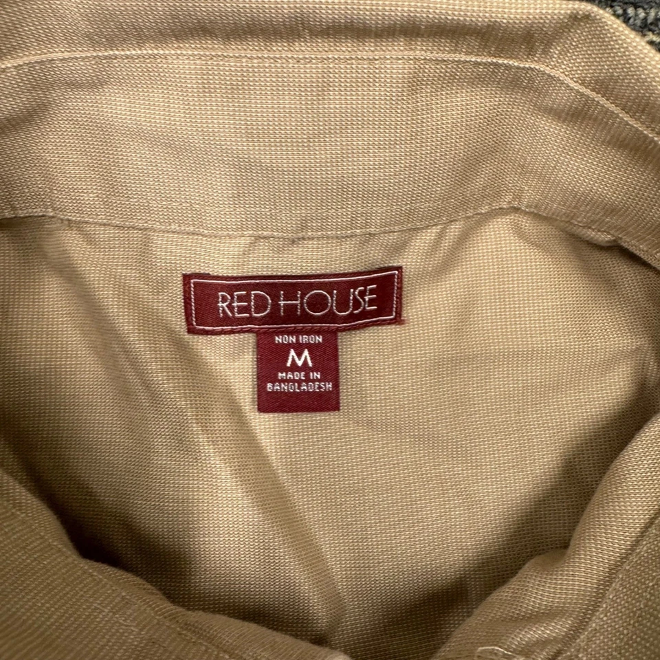 Camisa RED HOUSE Para Hombres Sin Plancha Con Botones Caqui Tostado Manga Larga Informal Talla M Foto 4 de 4