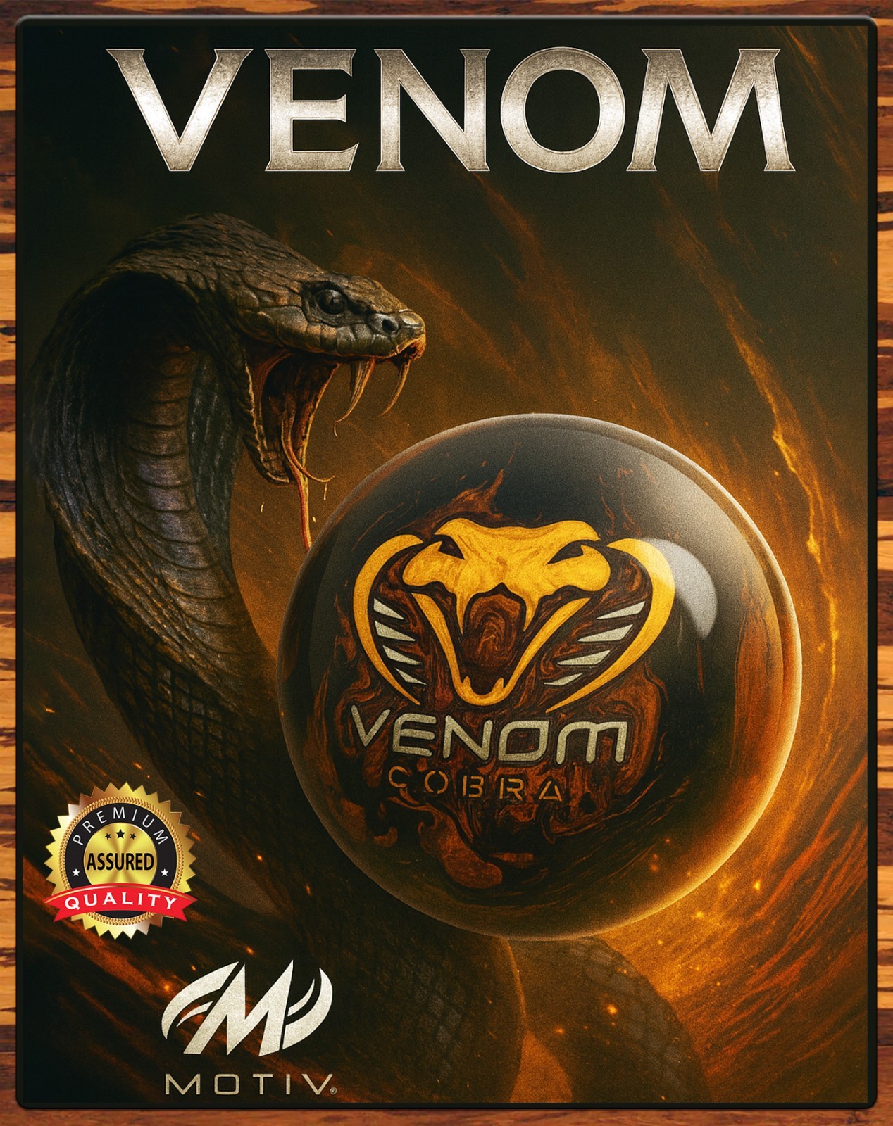 Motiv - Venom Cobra - 2016 - Bowling Ball - 11x14 Metal Sign