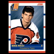 Mike Ricci Rookie #433 1990-91 Score Philadelphia Flyers Hockey Card NHL. rookie card picture