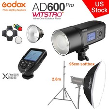 US Godox AD600Pro TTL HSS Flash BD-04 AD-R6 Xpro Trigger 95cm Softbox Stand Kit