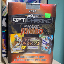Leaf 2026 Optichrome Football Jumbo Box - 12 Autographs,15 Cards Sealed Box 🔥💯