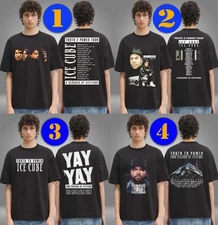 HOT!!! Ice Cube Merch Truth 2 Power Faces Tour Two Sided Unisex T-Shirt