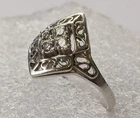 Vintage ring sterling silver 925 Size 9 Weight 3.12 g. Ukrainian jewelry.