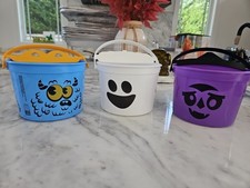 Lot Of 4 - McDonald's Halloween Bucket Pail Classic Boo Buckets Happy Meal