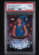 🔥2025-26 Topps Chrome - Chromographs Dirk Nowitzki Black Auto /10 #CH-DN PSA 9 