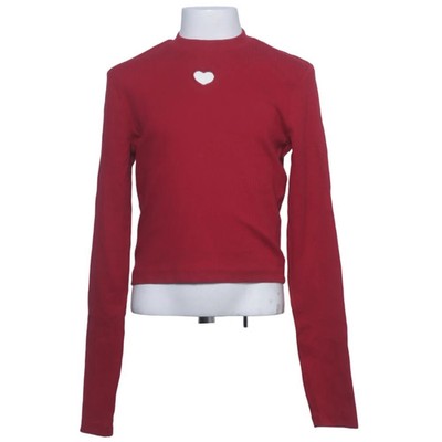 H&M, Top, Größe: 146/152, Rot, Einfarbig, Rippenstrick, Mädchen #UAb