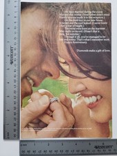 De Beers Diamond Ring Magazine Ad Jewelry Vintage Ephemera