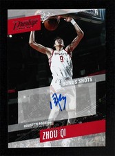 2017-18 Panini Prestige Bonus Shots Signatures Zhou Qi #3 Auto 0c3