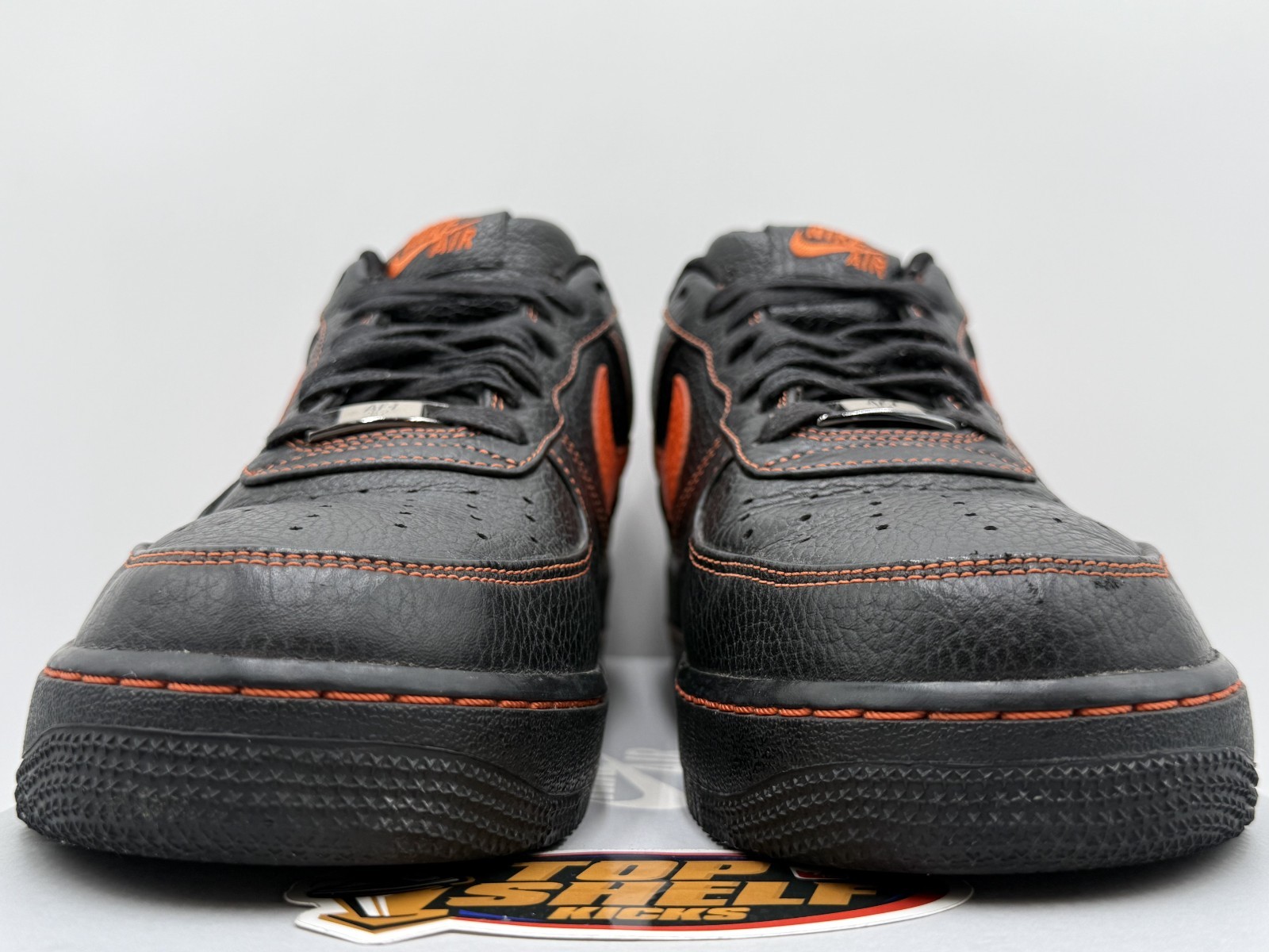 Vlone NikeLab Air Force 1 Vlone Authentic Black Orange Size 9.5 Rare ASAP OG image 3