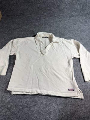 Vineyard Vines Women s Shep Shirt 1/4 Zip Dreamcloth Sweatshirt   Size L   White