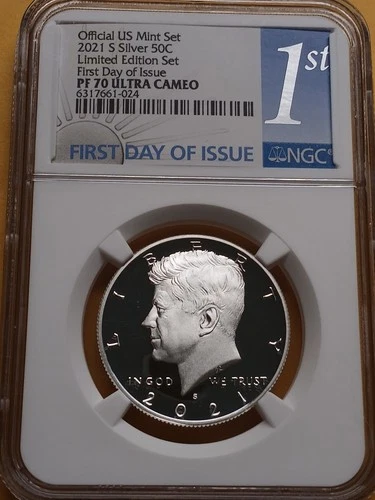 2021-S Silver Kennedy 50C FDOI Limited Edition - NGC PF 70 UCAM