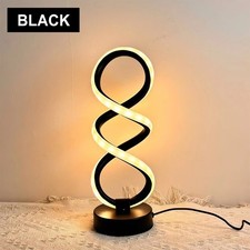Spiral LED Night Light Dimmable Table Desk Lamp Bedroom Living Room Decor UK