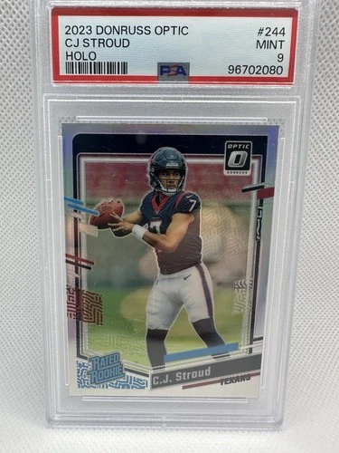 2023 Panini Donruss Optic - Rated Rookie C.J. Stroud #244 Holo Prizm (RC) PSA 9