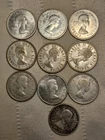 Canada 25 Cent Silver Quarters, lot of 10, 1953 - 1964 - 7193