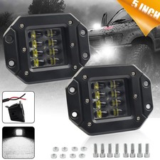 2pc 5 Flush Mount Led Pods Flood Spot Work Light Bar Backup Reverse Fog Offroad 2pc 5 Flush Mount Led Pods Flood Spot Work Light Bar Backup Reverse Fog Offroad