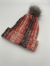 Crochet Beanie w/ Pom Pom, Handmade, Multicolor, 100 Acrylic, Never Been Used
