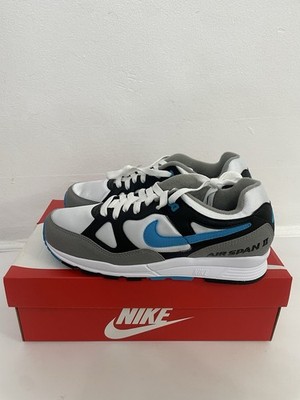Nike Air Span 2 Black Laser Light Blue White Herren Laufschuhe Gr. UK 7 EU 41