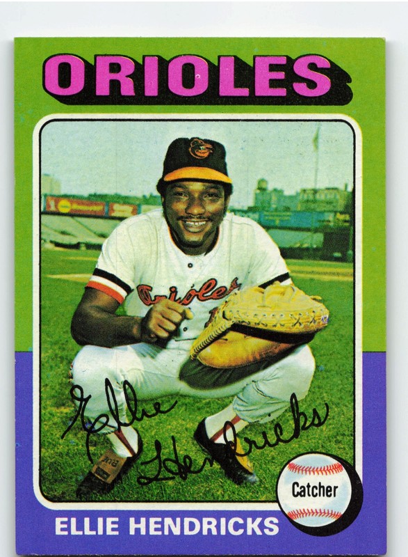1975 Topps #609 Ellie Hendricks - Baltimore Orioles NM-MT OR BETTER