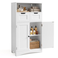 Badezimmerschrank mit verstellbares Regal，Kommode fürs Bad，multifunktional