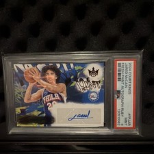 Jared McCain 2024-25 Panini Court Kings Fresh Paint Ruby 4/99 Rookie Auto PSA 9 