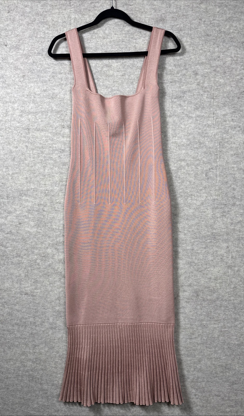 Galvan London Atalanta Midi Dress Size Large L 10 Square Neck Pleated Bandage image 6