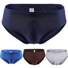 Thin Solid Color Men's Underwear with U Convex Pouch Briefs Collection