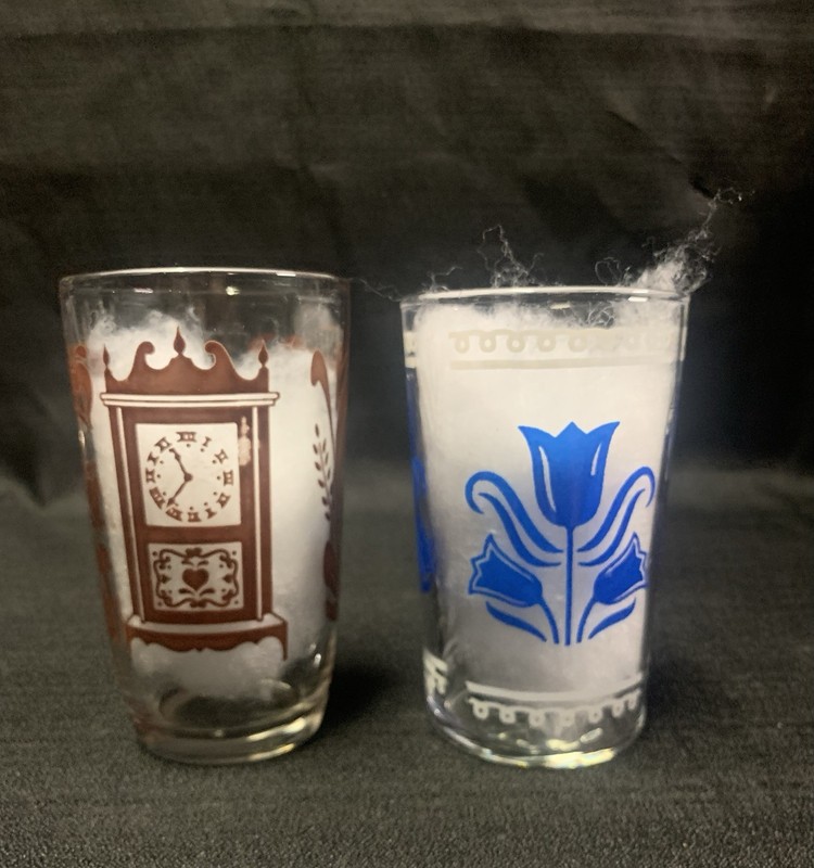Vintage Set Of 2 Swag Juice Glasses