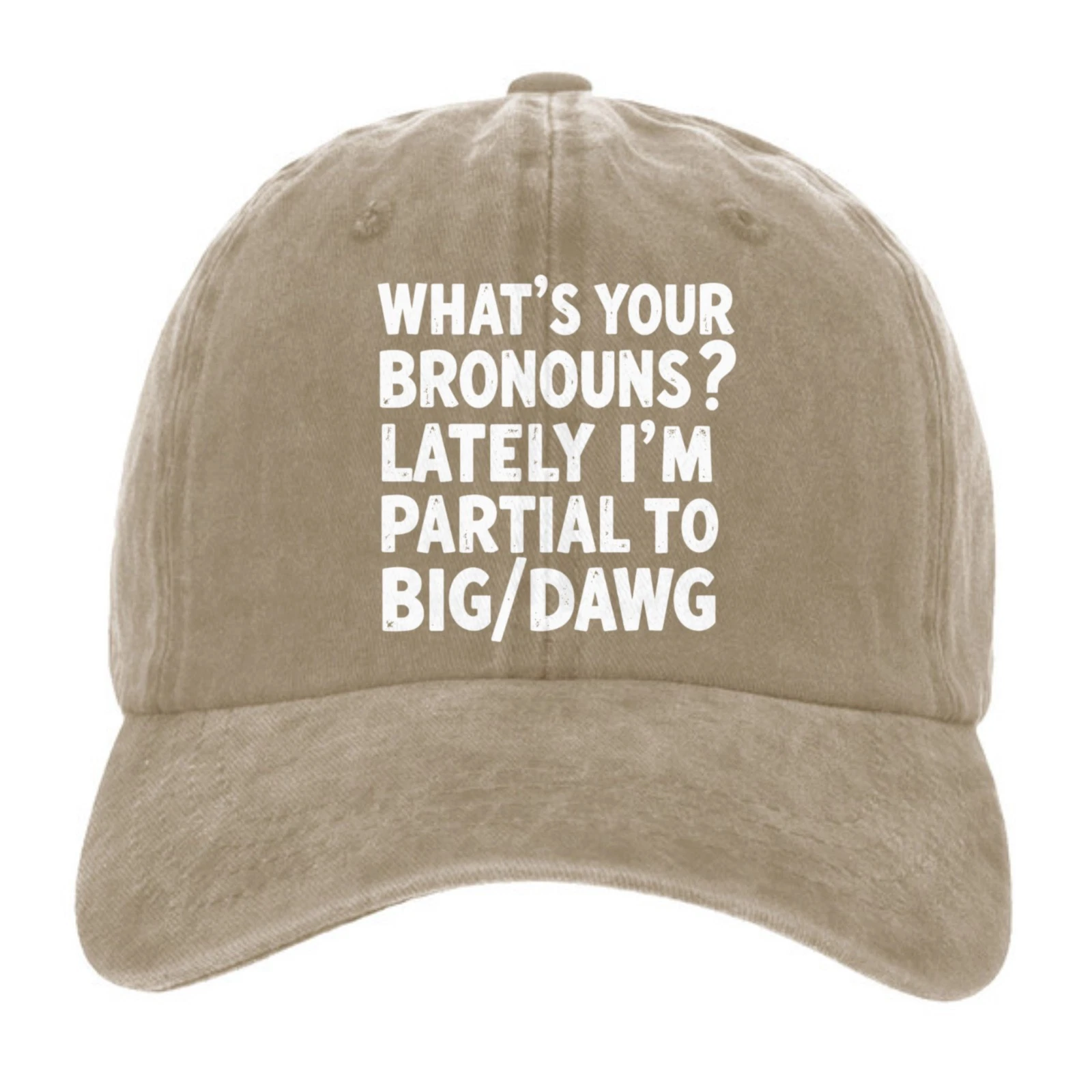 Funny Bronouns Graphic Dad Hat – Big/Dawg Adjustable Cap Hat Baseball Cap