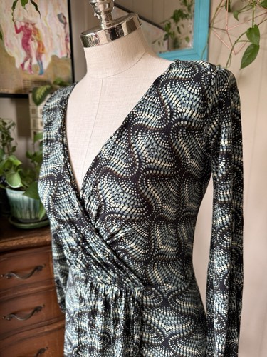 Karen Kane Dress MED South Beach Blue Green Fit SummerGirl USA - Picture 2 of 9