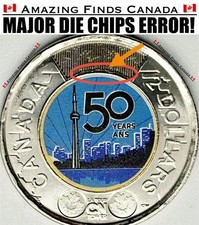 *ERROR* 2026 Canada $2 Dollar CN TOWER Coloured Toonie! *MAJOR DIE CHIPS ERROR*