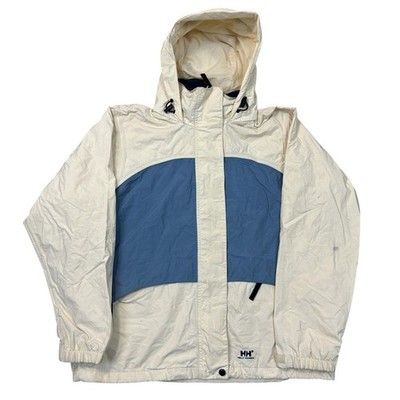 Helly Hansen Helly Tech wasserdichte Jacke mit Kapuze beige blau Damen Large
