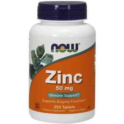 NOW FOODS, ZINC 50mg Zink Immunsystem 250 Veg. Kapseln SUPER PREIS