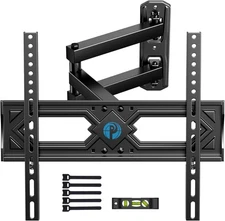 Pipishell Full Motion TV Wall Mount for 26-60 Inch Flat Curved Matte Black 