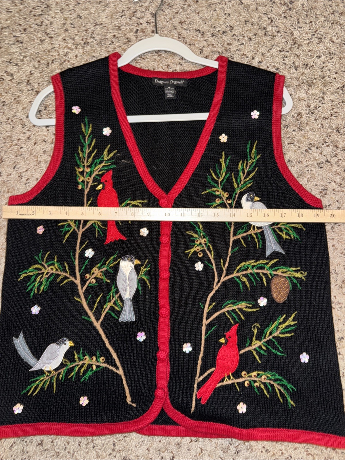 Designers original embroidered patchwork size med… - image 2