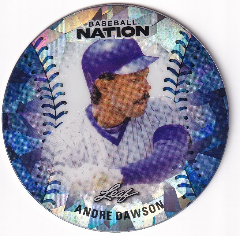 ANDRE DAWSON /35 LEAF BASEBALL NATION RC MINI DISC BLUE CUBS #BDB-31 2026 26