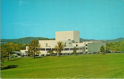 WVU Creative Arts Center 1968 PC Morgantown WV Chrome Mid-Century Sawtooth