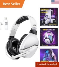 Wireless Gaming Headset with Noise Canceling Microphone for PS5, PC, PS4, 2.4...