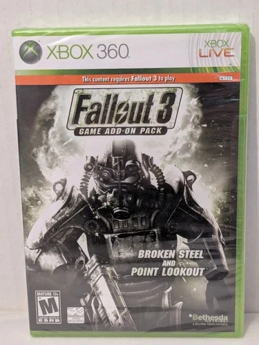 Fallout 3 Game Add-On Pack: Broken Steel and Point Lookout - Xbox 360 DLC NEW
