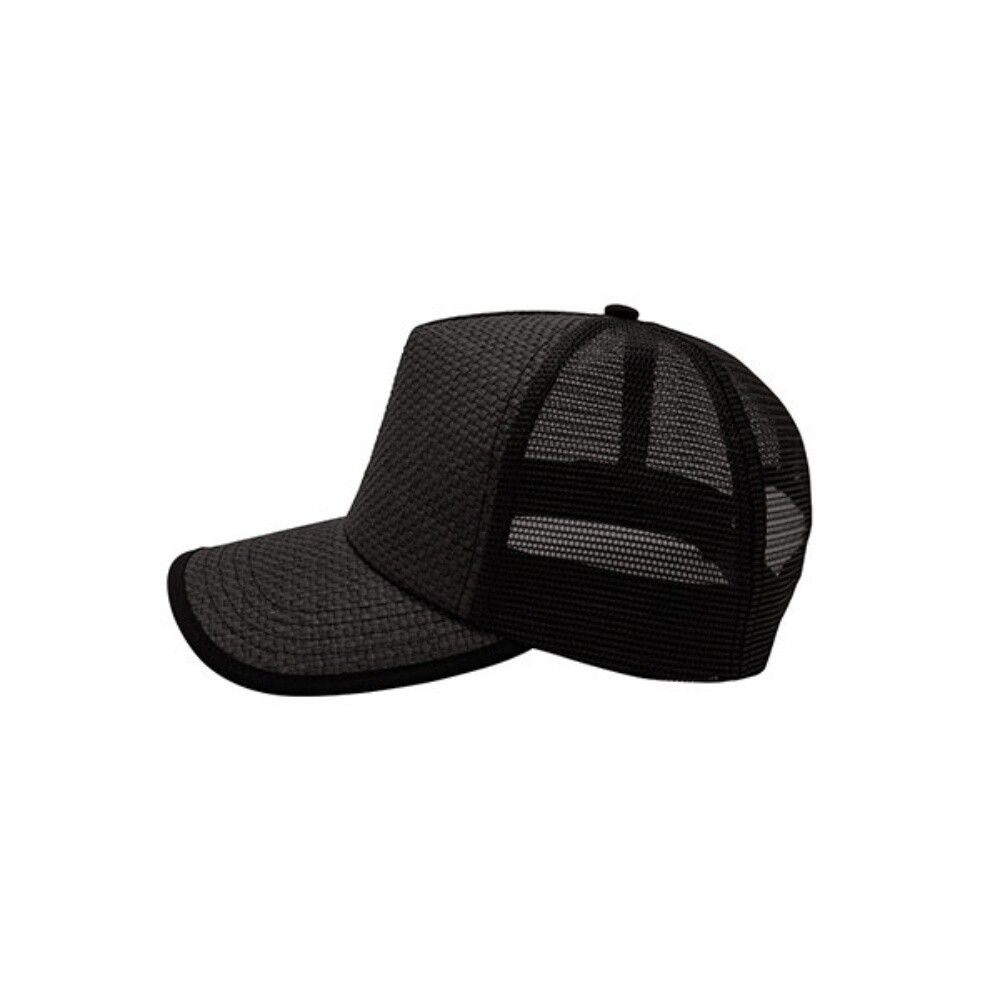 Ornate black straw and mesh cap ? Amazon.com: Rooster Straw Cap Mexico Western Style  main image 2