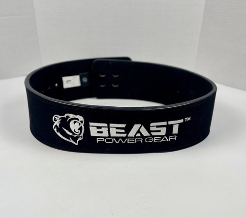 Beast Power Gear Weight Lifting Belt With Lever Buckle, Size L Black Approx 39”